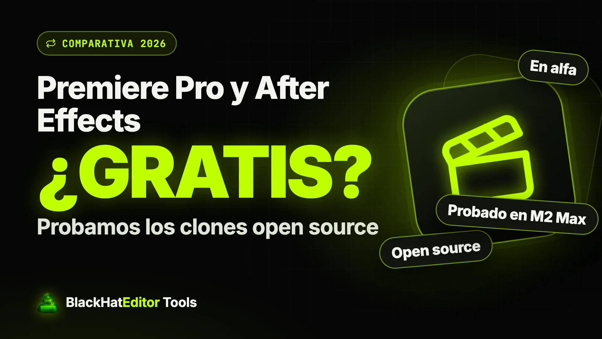 Premiere Pro y After Effects ¿Gratis? Probamos los clones open source · Open source, En alfa, Probado en M2 Max